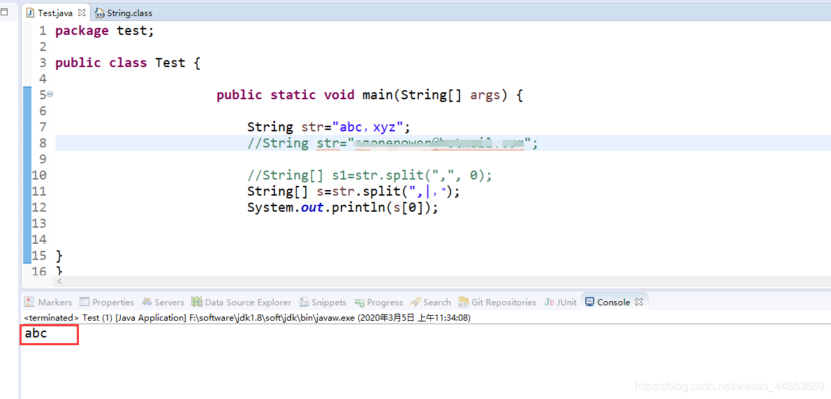 Java中实现String字符串用逗号隔开